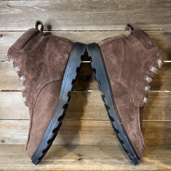 Womens Sorel Madson Brown Suede Moc Toe Waterproof Winter Ankle Boots Size 6.5 M - Picture 4 of 6